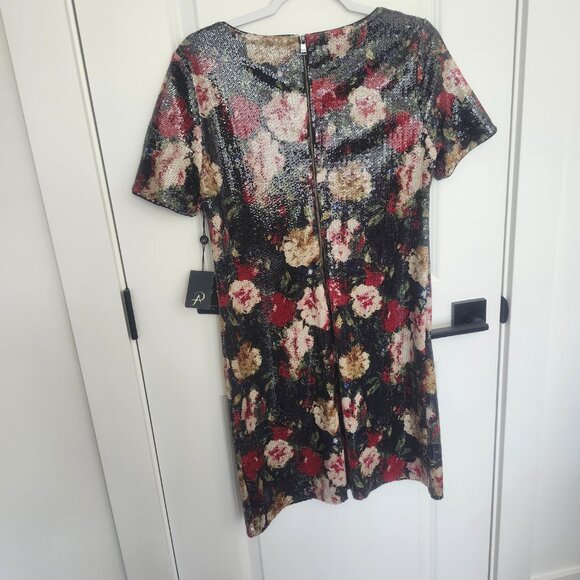 Brand New Adrianna Papell Dress size 12 Sequin Floral - Picture 2 of 4